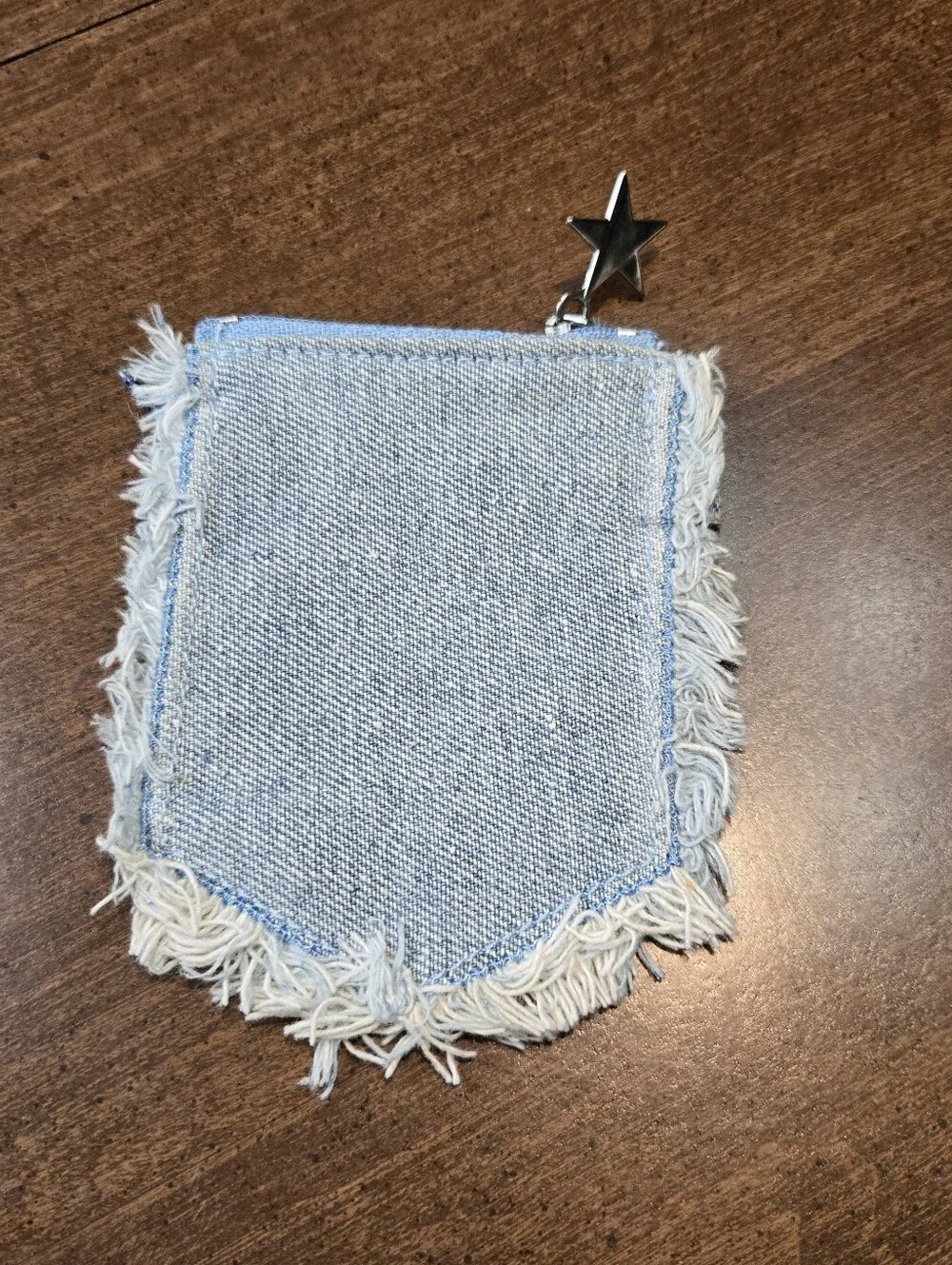 Vintage Y2K 00s Bonne Bell Lip Smacker Empty Balm Bag Dreamy Denim Frayed w/Bead